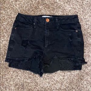 Black Mudd Flx stretch Jean shorts